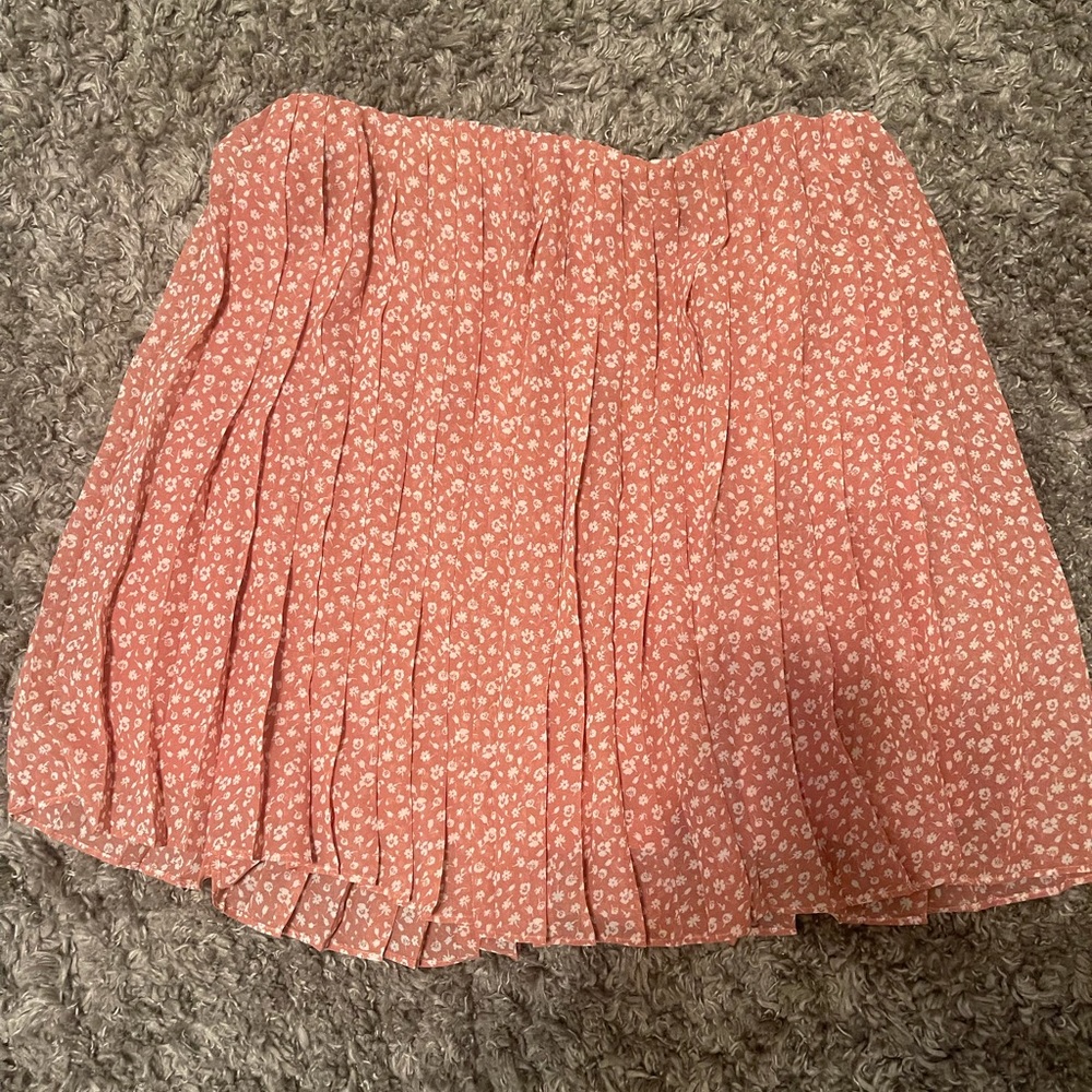 hollister pink ultra high rise skirt